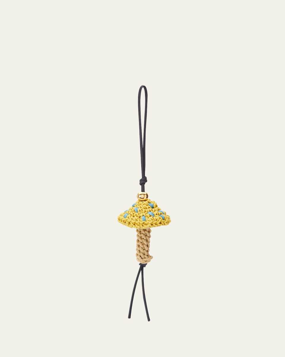 Woven Mushroom Bag Charm